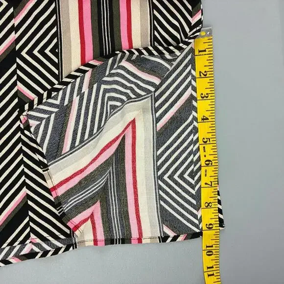 Anthropologie Geometric Pattern Striped Midi Dress with High Neck -NWT - Picture 13 of 14